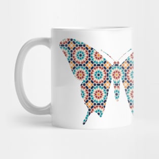 Butterfly Silhouette with Pattern Mug
